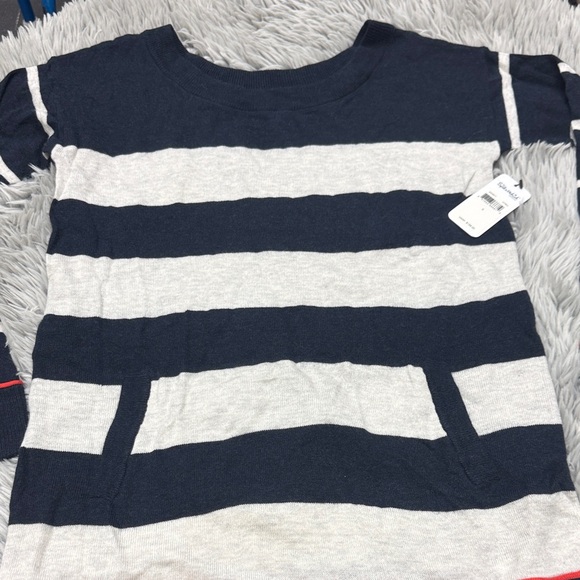 Splendid Sweaters - Splendid Navy and Cream Striped Sweater